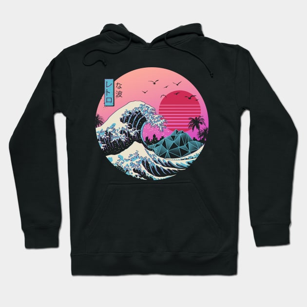 The Great Retro Wave Hoodie by Vincent Trinidad Art